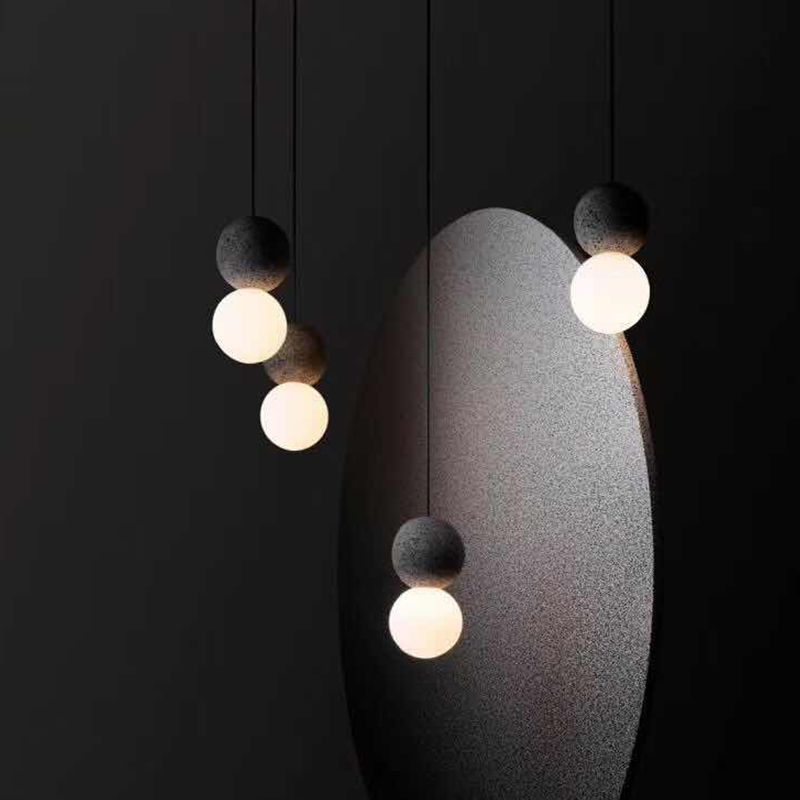 Nordic Simple LED Pendant Lights Glass Ball Bedroom Bedside Creative Hanging Lamp Restaurant Bar Coffe Single Head Fixtures G9|Pendant Lights|   - AliExpress