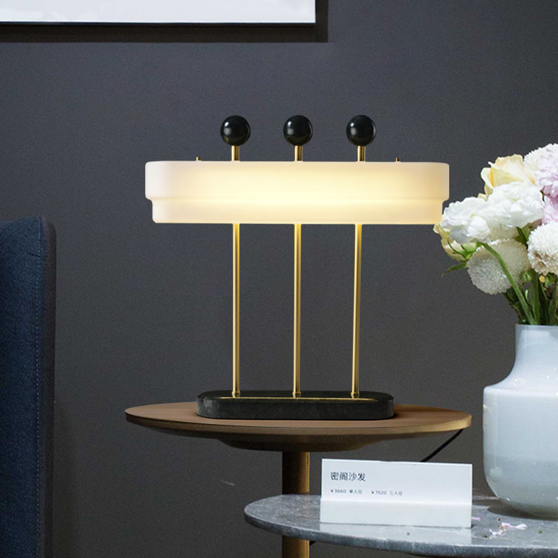 Modern Golden Luxury LED Table Lamp Marble Bedroom Bedside Single Head Fixtures Study Read Designer Glass Simple Desk Lighting|LED Table Lamps|   - AliExpress