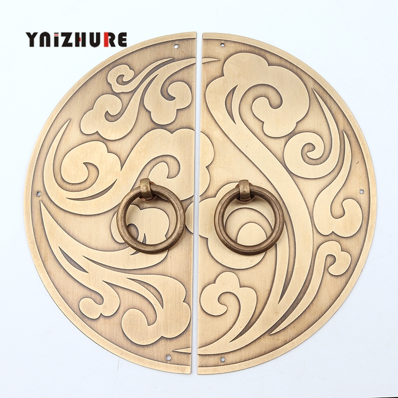 110 180mm High grade Quality Copper Handle Chinese Antique Metal Furniture Accessories Round Door Cabinets for Door Knobs|Cabinet Pulls|   - AliExpress