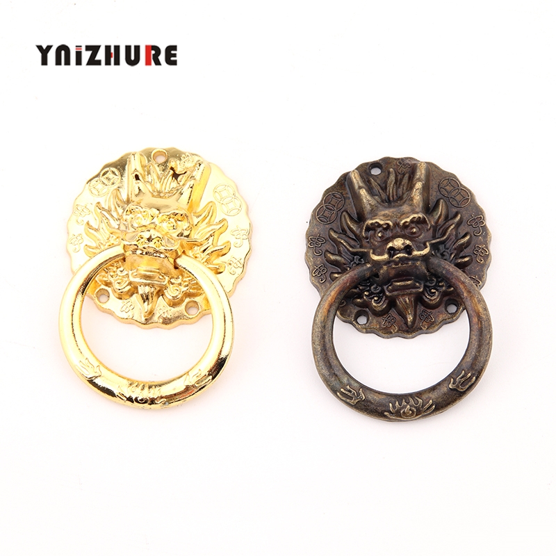 2Pc 32x47mm Vintage Dragon Head Furniture Door Pull Handle Zinc Alloy Cabinet Dresser Drawer Knob Ring Handle Furniture Hareware|Cabinet Pulls|   - AliExpress