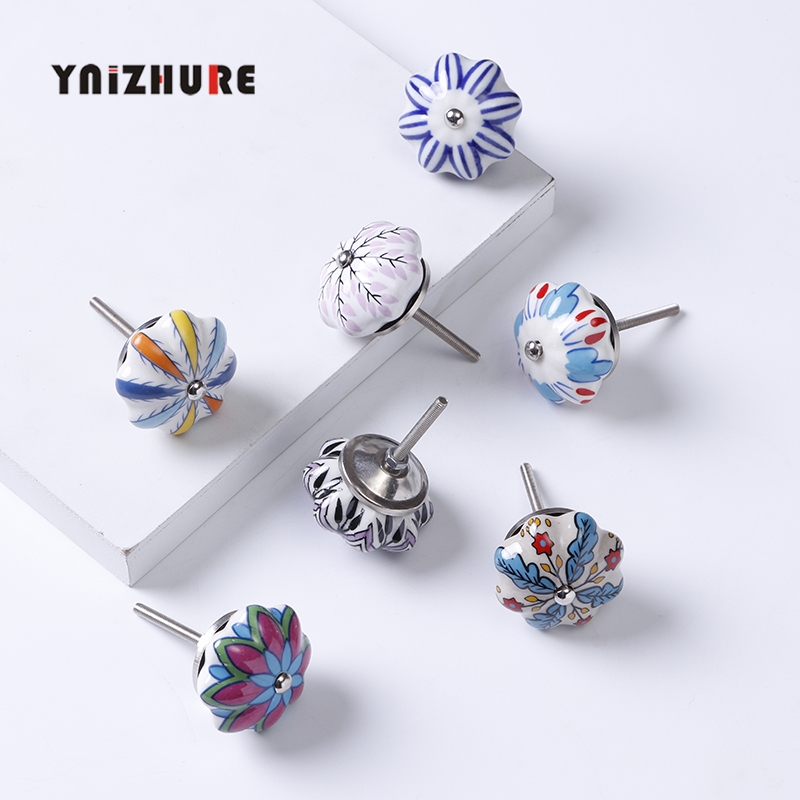 40mm Furniture Handle Ceramic Drawer Cabinet Knobs and Handles Knobs Door Cupboard Kitchen Pull Handles Furniture Hardware|Cabinet Pulls|   - AliExpress