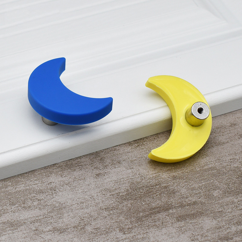 Children Room Furniture Handles Yellow Moon Cartoon Plastic Star Cloud Door Knobs Kids Drawer Pulls Cabinet Knobs and Handles|Cabinet Pulls|   - AliExpress