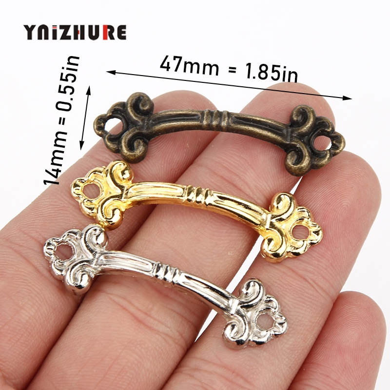 YNIZHURE 10pcs Handles Knobs Pendants Flowers For Drawer Wooden Jewelry Box Furniture Hardware Bronze Tone Handle Cabinet Pulls|Cabinet Pulls|   - AliExpress