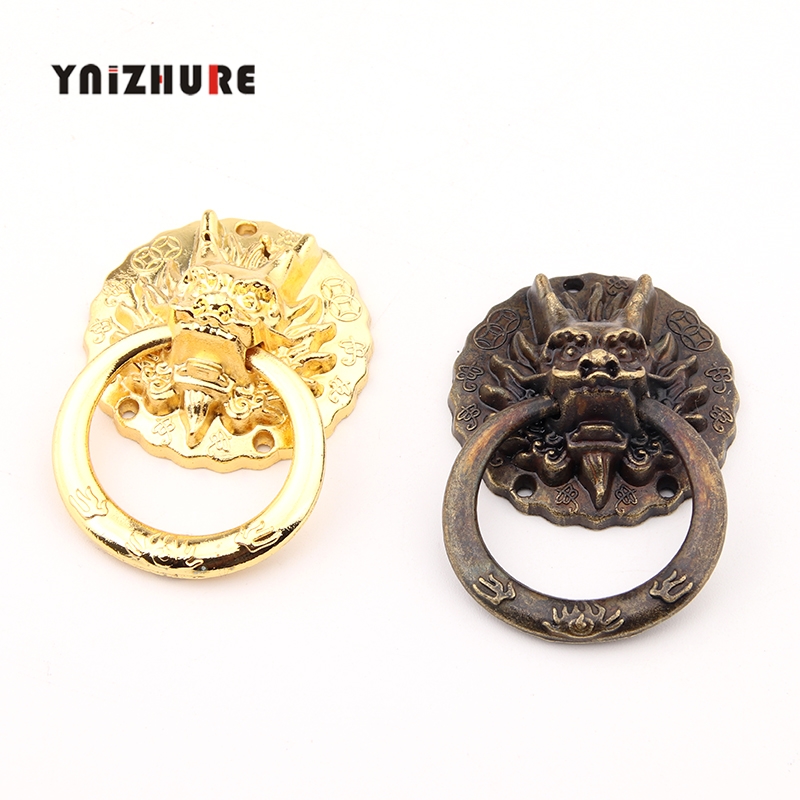 2Pc 32x47mm Vintage Dragon Head Furniture Door Pull Handle Zinc Alloy Cabinet Dresser Drawer Knob Ring Handle Furniture Hareware|Cabinet Pulls|   - AliExpress