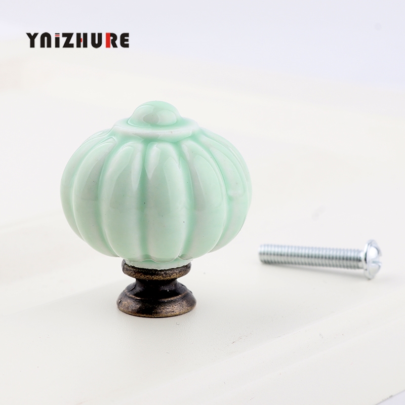 Rural Pumpkin Style Assorted Ceramic Knobs for Cabinet Dresser Drawers Handles Ceramic Cabinet Pulls Perillas Buttons|Cabinet Pulls|   - AliExpress