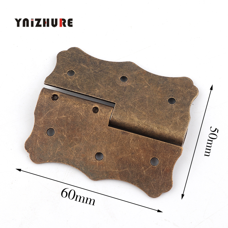 8Pcs 60*50mm Flower Cabinet Door Hinge Door Butt Hinges For DIY Box,6 Holes Bag Accessory Bronze Tone With Screws|Cabinet Hinges|   - AliExpress