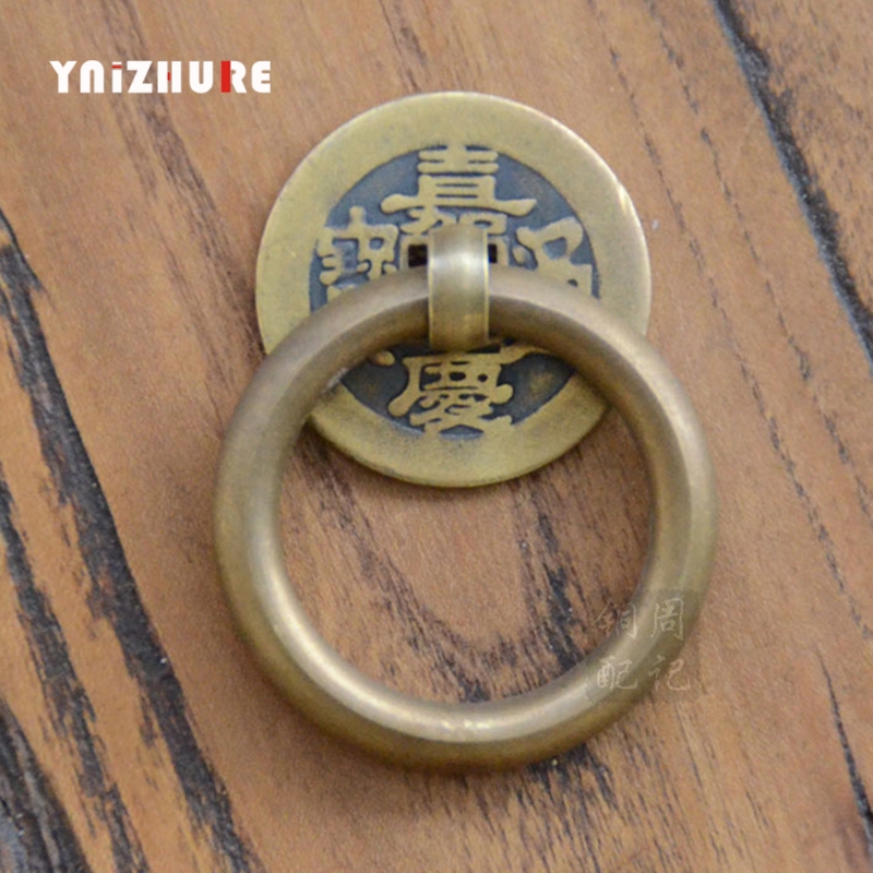 5pcs Antique Drawer Handles Pull Door Knob Brass Hardware for Vintage Chinese Furniture Cabinet Door Pull Handle|Cabinet Pulls|   - AliExpress