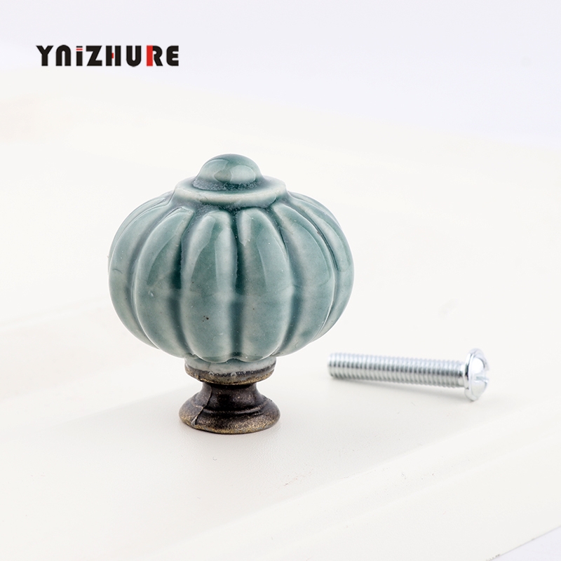 Rural Pumpkin Style Assorted Ceramic Knobs for Cabinet Dresser Drawers Handles Ceramic Cabinet Pulls Perillas Buttons|Cabinet Pulls|   - AliExpress