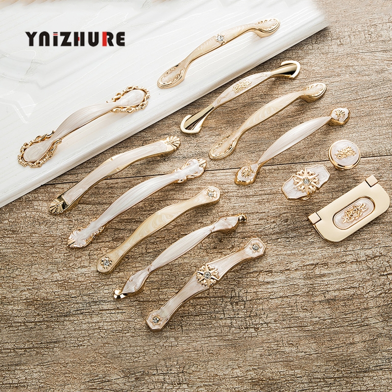 5pcs Beige Door Handles Diamond Drawer Pulls European Kitchen Cabinet Handles and Knobs Furniture Handles|Cabinet Pulls|   - AliExpress