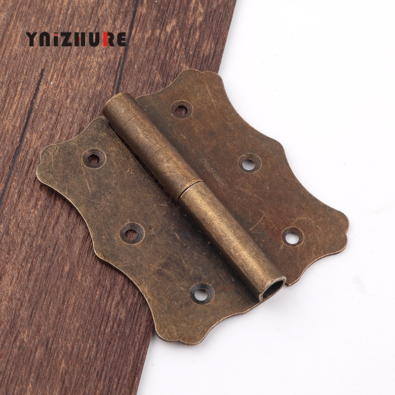 8Pcs 60*50mm Flower Cabinet Door Hinge Door Butt Hinges For DIY Box,6 Holes Bag Accessory Bronze Tone With Screws|Cabinet Hinges|   - AliExpress