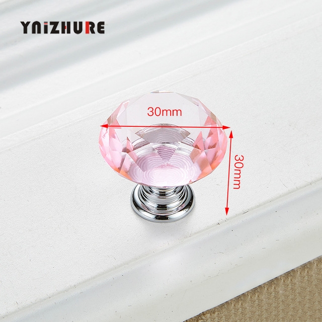 30mm Diamond Shape Design Crystal Glass Knobs Cupboard Pulls Drawer Knobs Kitchen Cabinet Handles Furniture Handle Hardware|Cabinet Pulls|   - AliExpress