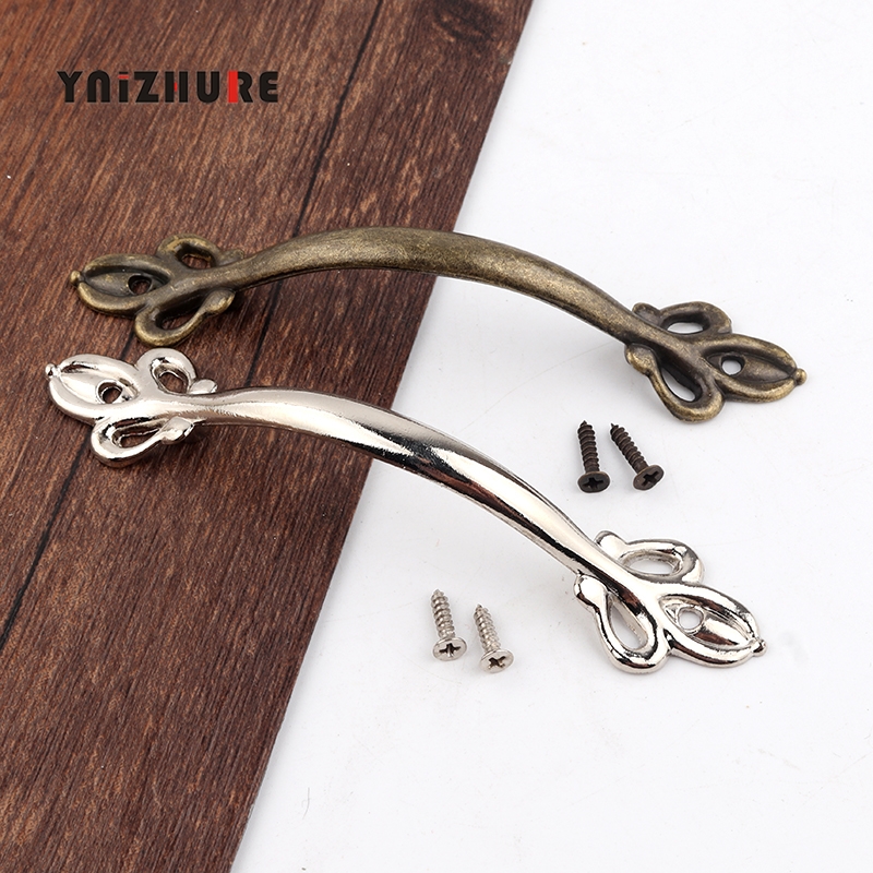 1PCS Retro Bronze Silver Alloy Kitchen Drawer Cabinet Door Handle Furniture Knobs Hardware Cupboard Antique Pull Handles|Cabinet Pulls|   - AliExpress