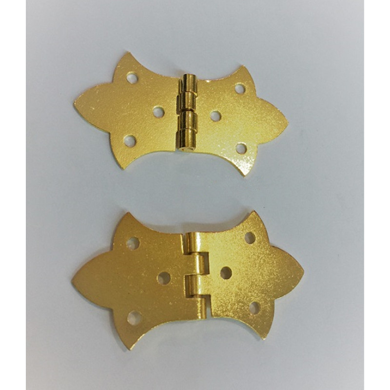 Gold Color Flower Hinge,Furniture Hardware,6 Holes Iron Hinges,Cabinet Door Butt Hinges For DIY Box,With Screws,20Pcs|Cabinet Hinges|   - AliExpress