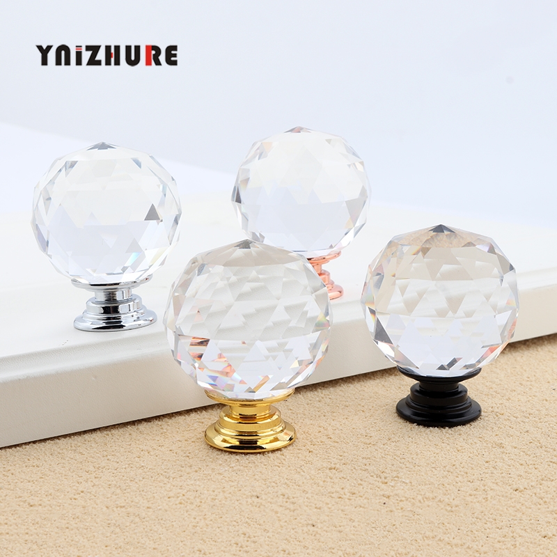 YNIZHURE Brand Hot 35mm Crystal Glass Ball Knobs Handles Dresser Drawer Kitchen Cabinet Pull Cupboard Handle|Cabinet Pulls|   - AliExpress