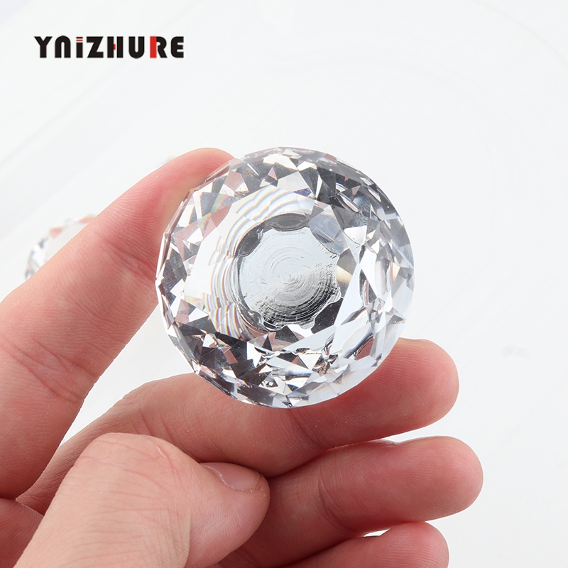 40mm Diamond Shape Crystal Glass Knobs Cupboard Pulls Drawer Knobs Kitchen Cabinet Handles Furniture Handle Hardware|Cabinet Pulls|   - AliExpress