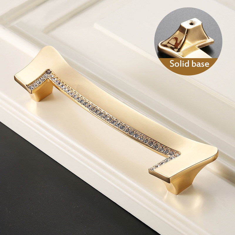 2pcs Elegant Gold Door Handles Diamond Drawer Pulls Knob Silver Kitchen Cabinet Handles and Knobs Furniture Handle Hardware|Cabinet Pulls|   - AliExpress