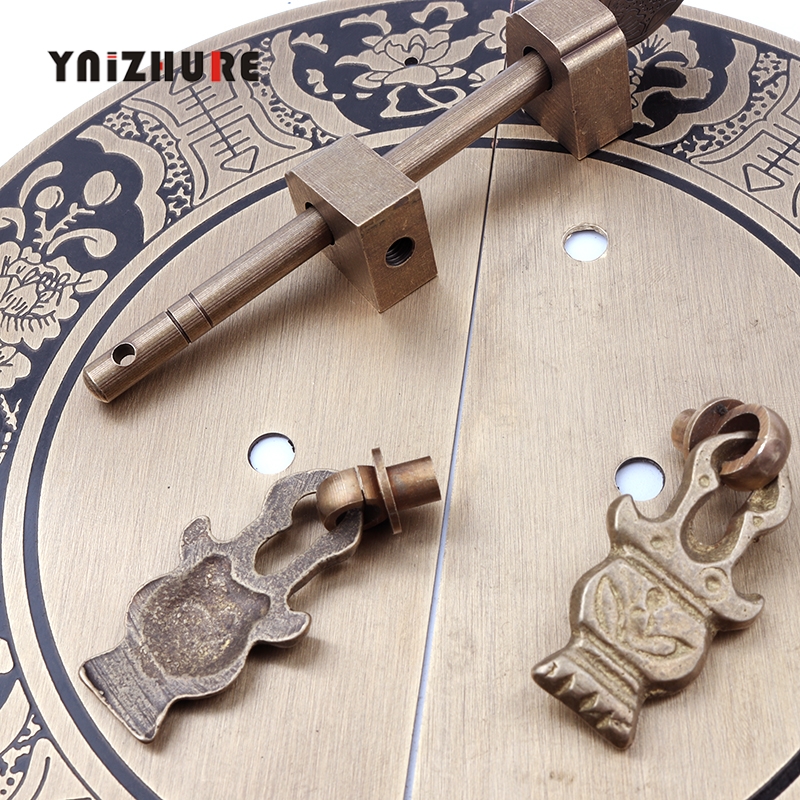 140mm 180mm Chinese Antique Furniture Copper Accessories Cabinet Door Shoe Wardrobe Cupboard Handle Copper Round Screw Mount|Cabinet Pulls|   - AliExpress