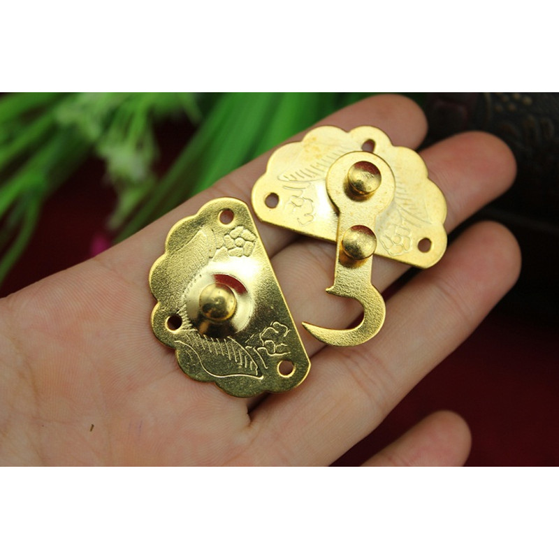 Yellow Antique Iron Latch Decorative DIY Jewelry Gift Wine Wooden Box Suitcase Case Hasp Latch Hook Vintage,34*45mm,2Sets|Locks|   - AliExpress