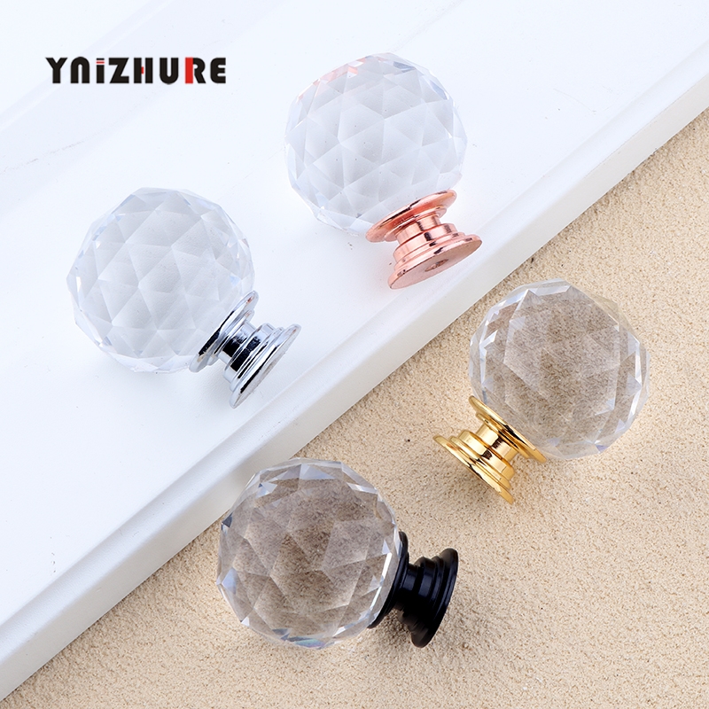 YNIZHURE Brand Hot 35mm Crystal Glass Ball Knobs Handles Dresser Drawer Kitchen Cabinet Pull Cupboard Handle|Cabinet Pulls|   - AliExpress