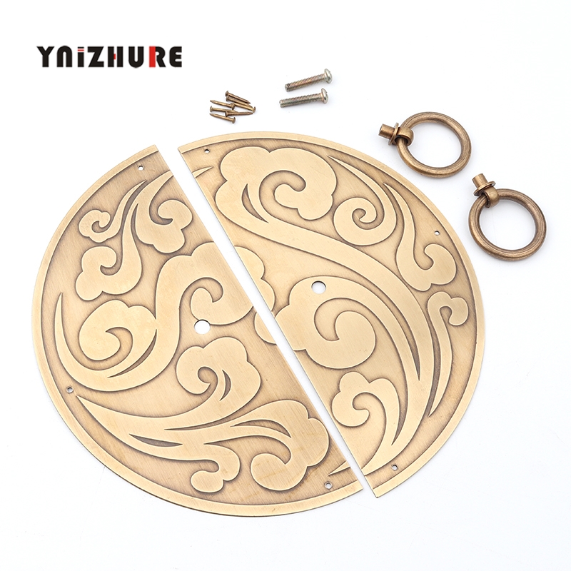 110 180mm High grade Quality Copper Handle Chinese Antique Metal Furniture Accessories Round Door Cabinets for Door Knobs|Cabinet Pulls|   - AliExpress