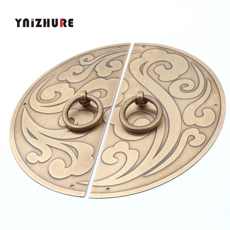 110 180mm High grade Quality Copper Handle Chinese Antique Metal Furniture Accessories Round Door Cabinets for Door Knobs|Cabinet Pulls|   - AliExpress