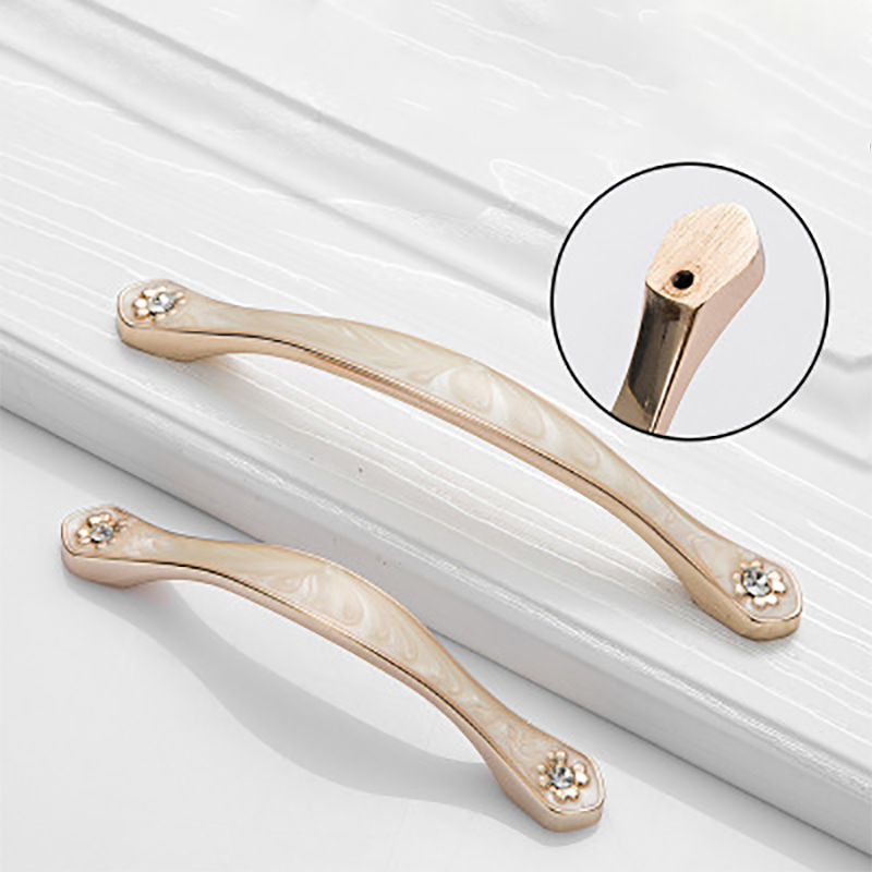 5pcs Beige Door Handles Diamond Drawer Pulls European Kitchen Cabinet Handles and Knobs Furniture Handles|Cabinet Pulls|   - AliExpress