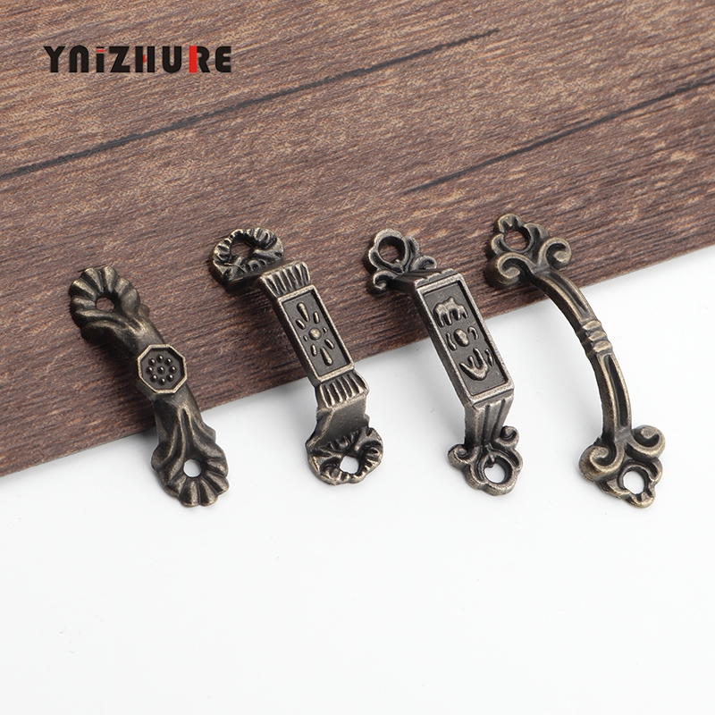 2Pcs Antique Handle,Jewelry Box ,Drawer Handle,Wood Box Handle, Gift Box Accessories Bronze Tone Mini Handle With Screw|Cabinet Pulls|   - AliExpress