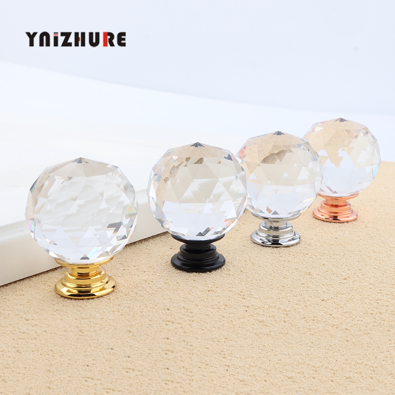 YNIZHURE Brand Hot 35mm Crystal Glass Ball Knobs Handles Dresser Drawer Kitchen Cabinet Pull Cupboard Handle|Cabinet Pulls|   - AliExpress