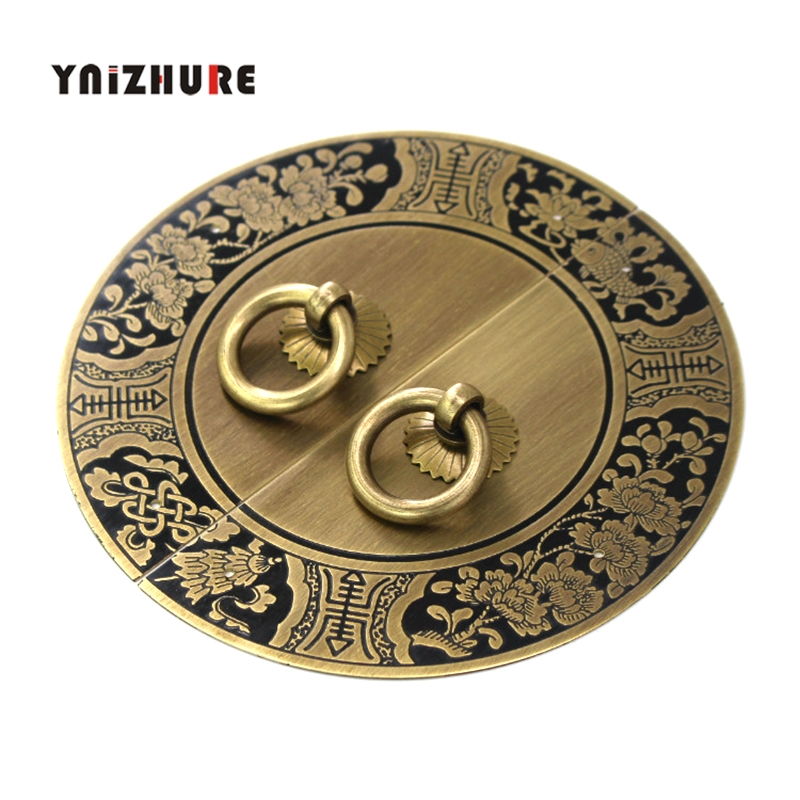 140mm Chinese Antique Furniture Cabinet Drawer Handle Copper Round Decorative|Cabinet Pulls|   - AliExpress