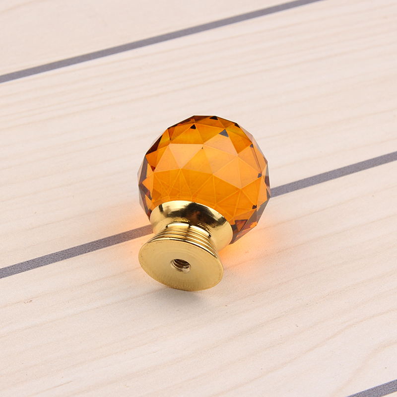 Hot 30mm 10PCS Orange Crystal Glass Handle Knob Furniture Door Kitchen Cabinet Drawer Wardrobe Ball Shape pull Handles YZ 3001|glass handles knobs|handle knobcrystal glass handles - AliExpress