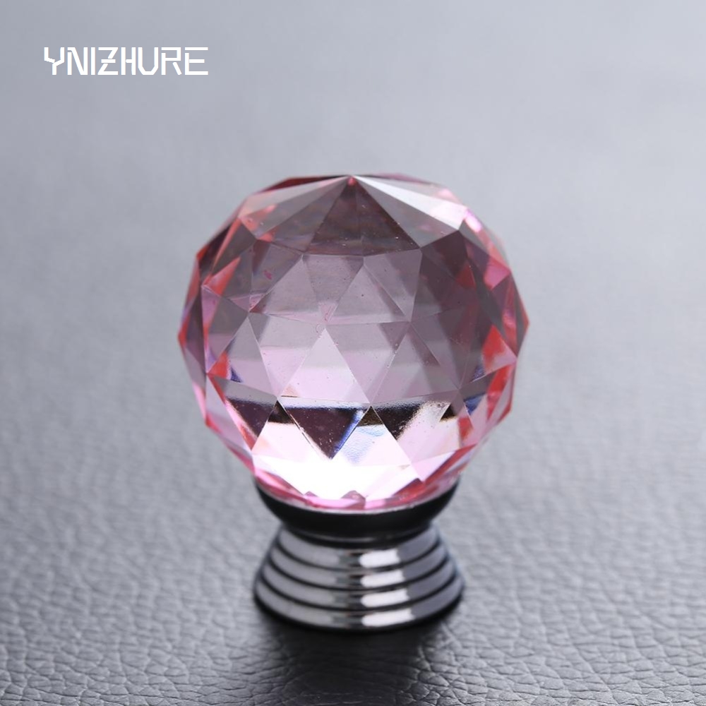 10pcs 30mm Pink Color Door Drawer Pull Handle Diamond Wardrobe Knobs K9 Crystal Glass Alloy Cabinet Drop Furniture Handles|drawer pull handles|furniture handledrop pull handles - AliExpress