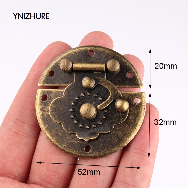 10Pcs 52mm Chinese Iron round retro wooden box accessories Hardware Set Antique Wooden Box Latch Hasp Pull Handle|latch hasp|box latchwooden box latches - AliExpress