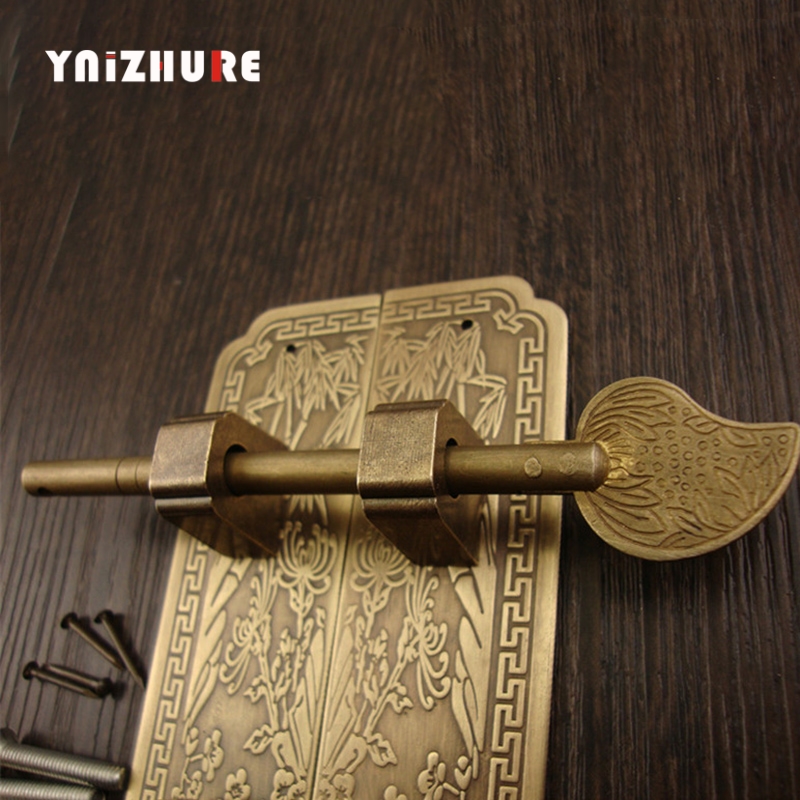 15cm/18cm Door Handle ChineseSstyle Retro Pure Copper Antiqu Furniture Handle Cabinet Pair Straight Handles|Cabinet Pulls|   - AliExpress