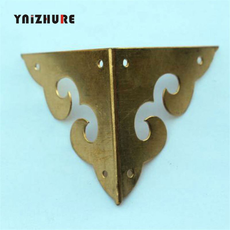 8PCS 45MM Antique Copper Wrap Angle Corner Chinese Furniture Brass Accessories Sided Wooden Corner Flower Clouds Hollow Counter|Corner Brackets|   - AliExpress