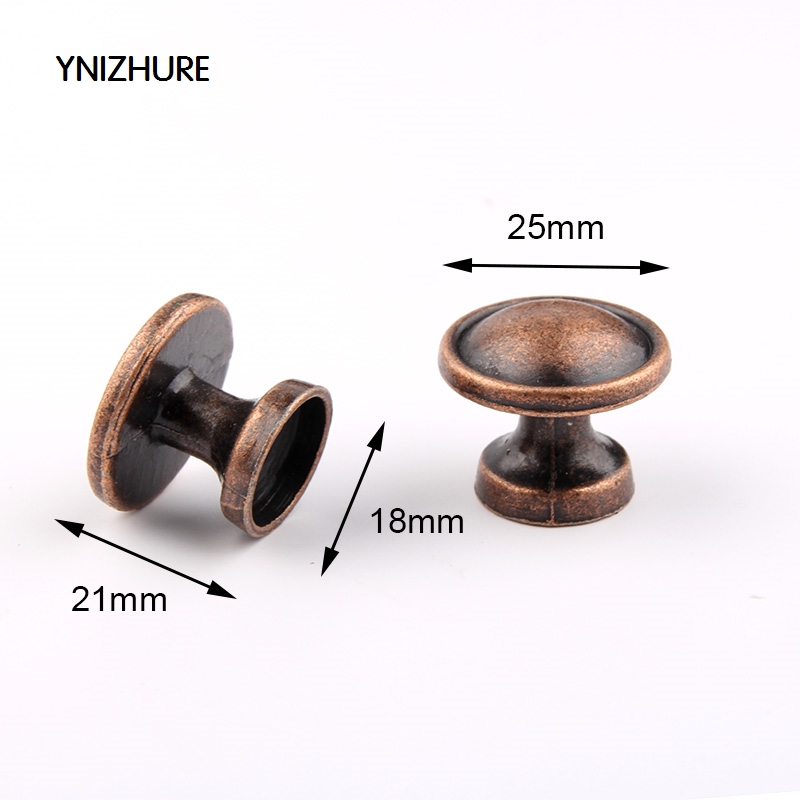 10pcs 25*21mm Antique Handle Single Hole Round Knob Zinc Alloy Kitchen Furniture Cabinet Door Cupboard Closet Drawer Pull|drawer pulls|antique handlecabinet door - AliExpress