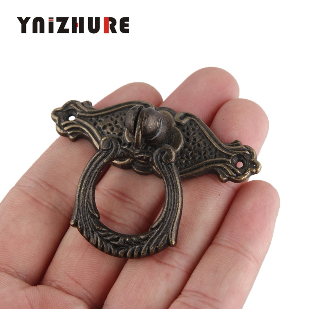 YNIZHURE 10PCS Antique Furniture Handles Vintage Cabinet Knobs Kitchen Cupboard Dresser Door Drawer Ring Pull Handles 65*50MM|Cabinet Pulls|   - AliExpress