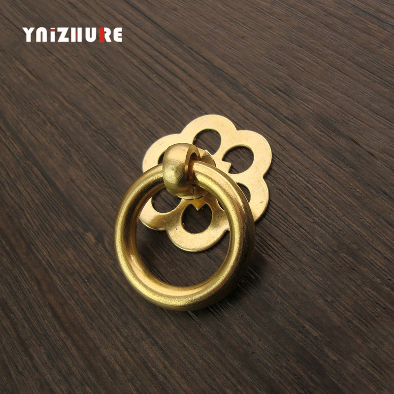 Classical Pull Ring Chinese Style Antique Furniture Pure Copper Cupboard Wooden Box Jewelry Boxes Door Drawer Copper Hand|Cabinet Pulls|   - AliExpress