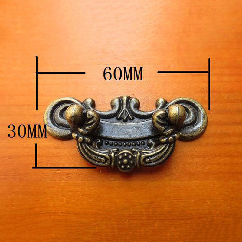 20pcs 60*30mm Retro Door handle Vintage Antique Box Handle cabinet handle furniture drawer handle|furniture drawer handles|drawer handlescabinet handles - AliExpress