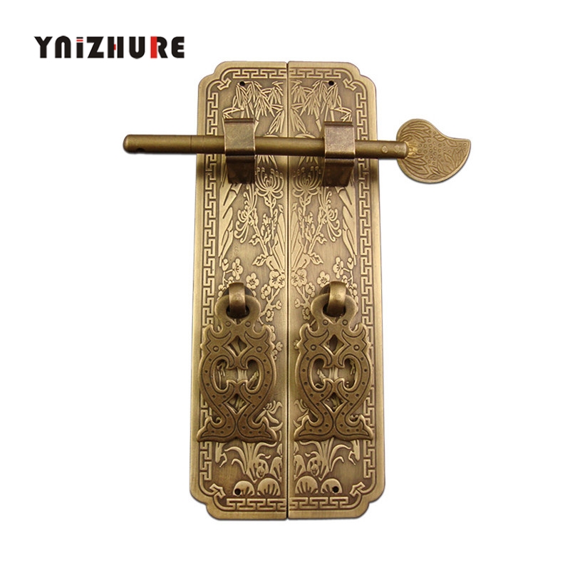 15cm/18cm Door Handle ChineseSstyle Retro Pure Copper Antiqu Furniture Handle Cabinet Pair Straight Handles|Cabinet Pulls|   - AliExpress