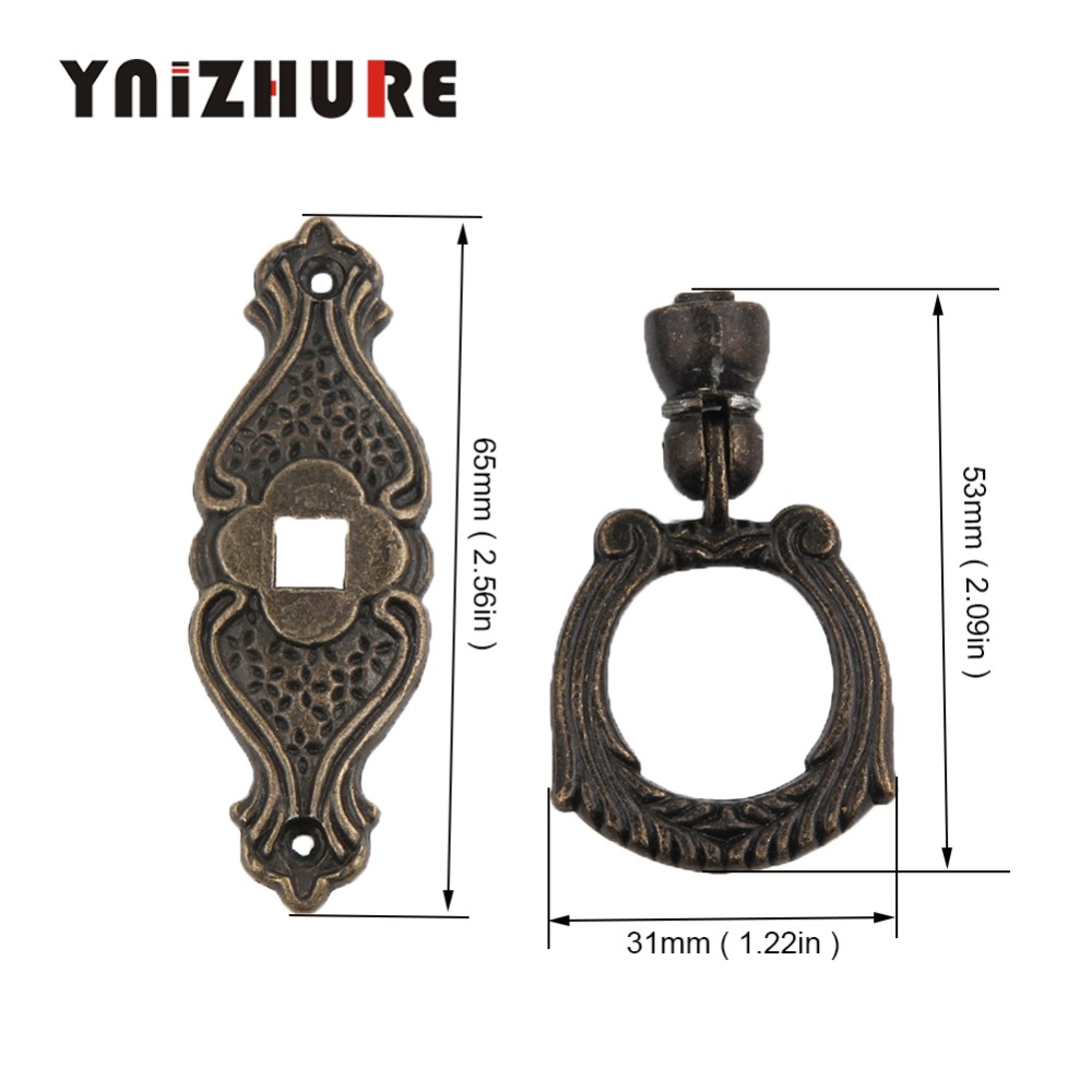 YNIZHURE 10PCS Antique Furniture Handles Vintage Cabinet Knobs Kitchen Cupboard Dresser Door Drawer Ring Pull Handles 65*50MM|Cabinet Pulls|   - AliExpress