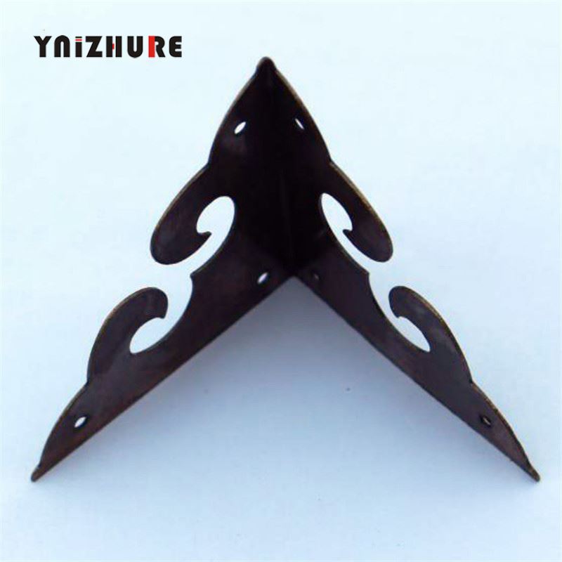 8PCS 45MM Antique Copper Wrap Angle Corner Chinese Furniture Brass Accessories Sided Wooden Corner Flower Clouds Hollow Counter|Corner Brackets|   - AliExpress