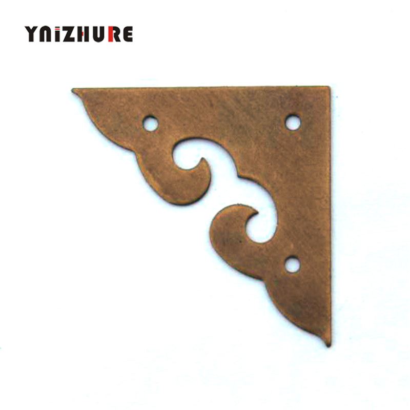 20pcs 35MM Chinese Antique Pure Copper Furniture  FIttings Jewelry Box Wooden Cabinet Copper Wrap Angle Corner Paste Kok|Corner Brackets|   - AliExpress