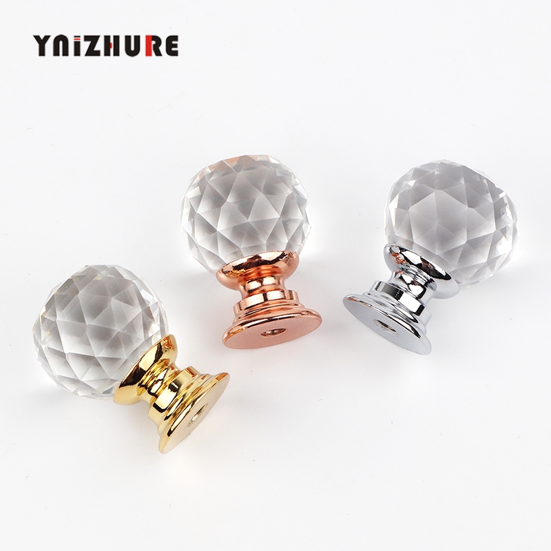 YNIZHURE Brand Design 20mm Crystal Ball Glass Knobs Cupboard Drawer Pull Kitchen Cabinet Door Wardrobe Handles Hardware|Cabinet Pulls|   - AliExpress