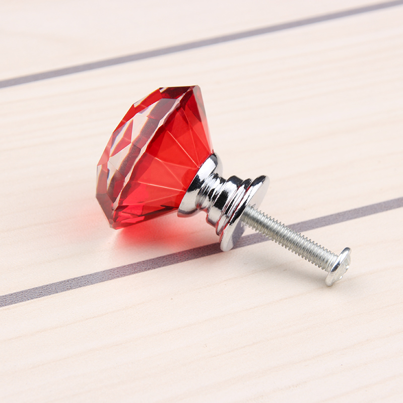 10pcs 30mm  High Quality Diamond Shape Crystal Glass Drawer Cabinet Pull Handle Knob Red Free Shipping|handle knob|pull handle knobknob red - AliExpress