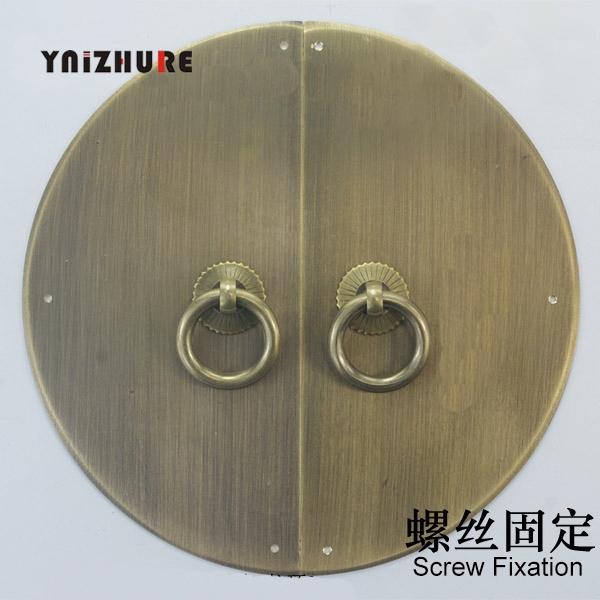 160mm Chinese Antique Copper Door Handle Cabinet Classic Round Wardrobe Handle Antique Bookcases Rings Handle|Cabinet Pulls|   - AliExpress