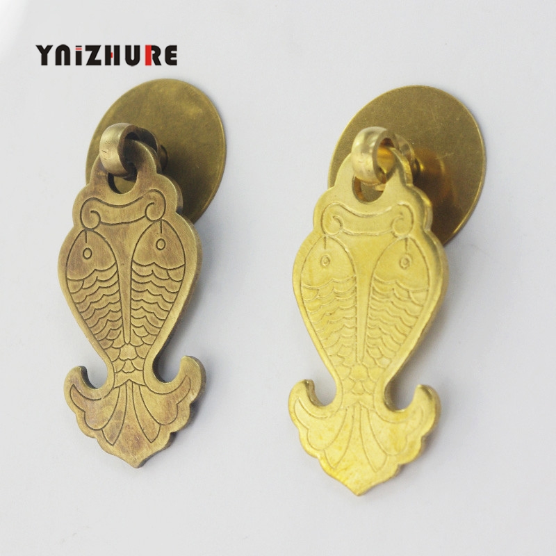 4PCS Chinese antique pure copper ring classic drawer small cabinet door handle Retro cabinet knobs and handles antique handles|Cabinet Pulls|   - AliExpress