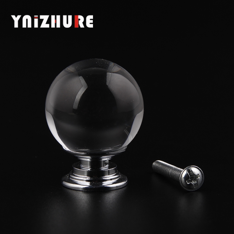 YNIZHURE 30mm Crystal smooth ball Shape Design Crystal Glass Cupboard Pulls Drawer Knobs|Cabinet Pulls|   - AliExpress