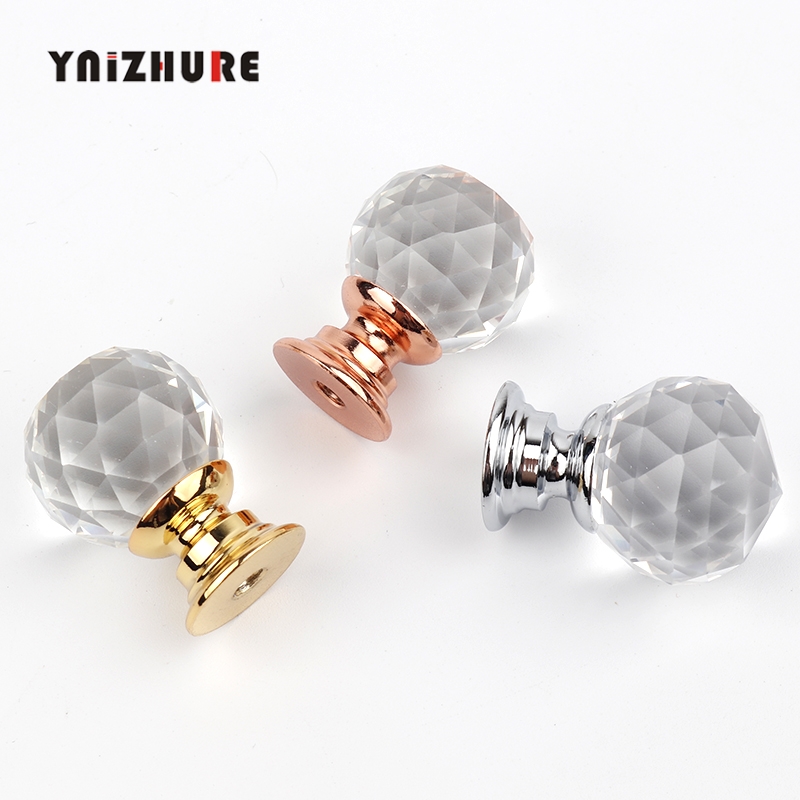 YNIZHURE Brand Design 20mm Crystal Ball Glass Knobs Cupboard Drawer Pull Kitchen Cabinet Door Wardrobe Handles Hardware|Cabinet Pulls|   - AliExpress