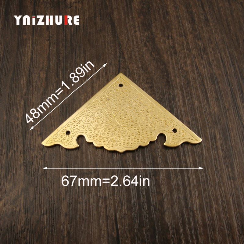 8pcs Antique Copper Angle Sheet Angle Flower Chinese Furniture Accessories Pure Copper Brass Paste The Corner|Corner Brackets|   - AliExpress