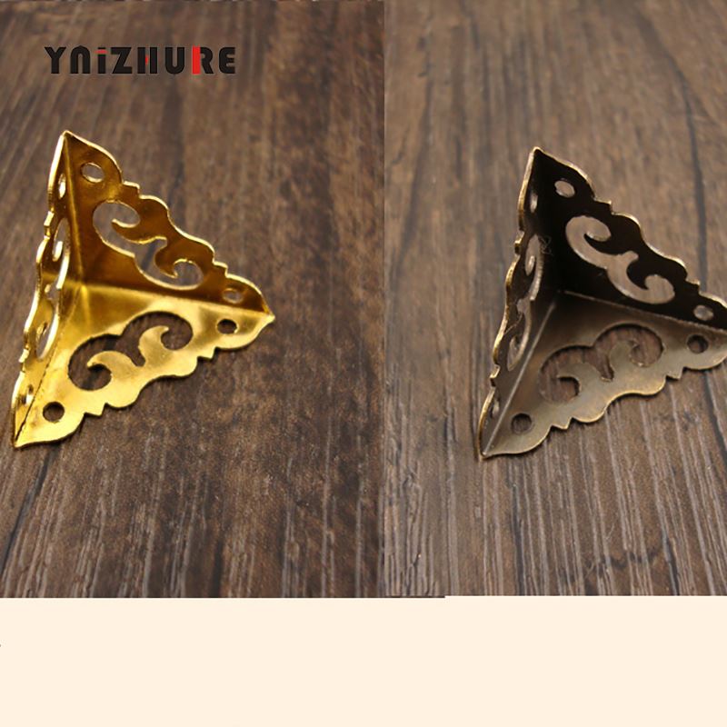 20mm 8pcs Mini Wrap Angle Chinese Antique Copper Fittings Copper Angle Wrapping Wooden Jewel Box Rebel Flower Hollow Corner|Corner Brackets|   - AliExpress